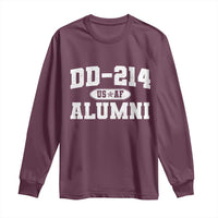 DD-214 US Air Force Alumni Long Sleeve Shirt US Military Veteran Retired - Wonder Print Shop