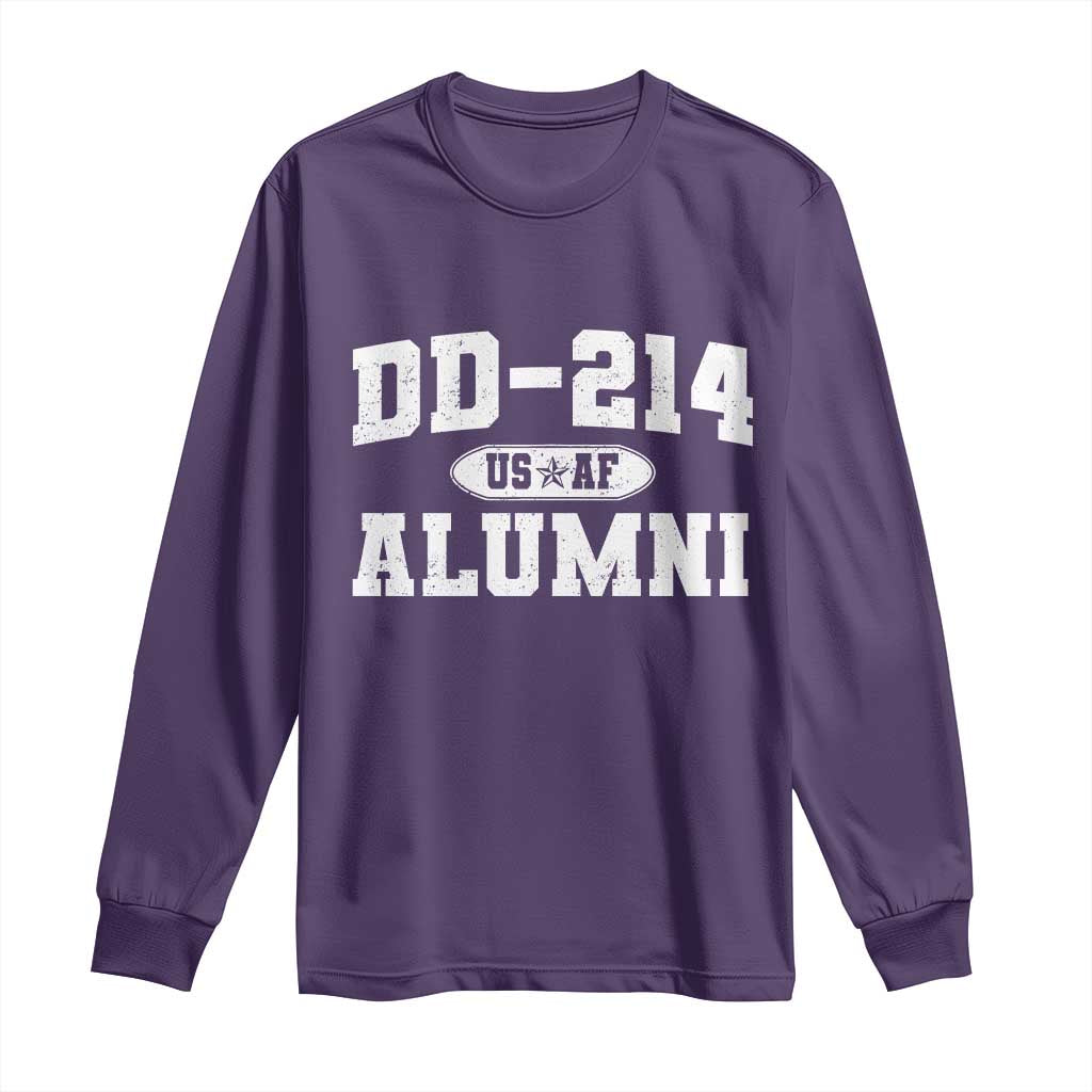 DD-214 US Air Force Alumni Long Sleeve Shirt US Military Veteran Retired - Wonder Print Shop