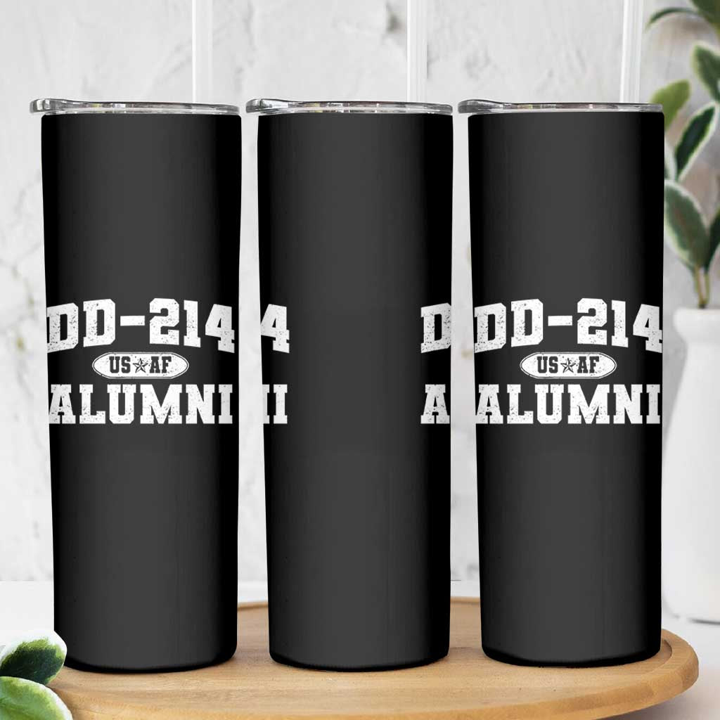 DD-214 US Air Force Alumni Skinny Tumbler US Military Veteran Retired - Wonder Print Shop
