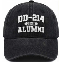 DD-214 US Air Force Alumni Washed Cotton Baseball Cap US Military Veteran Retired
