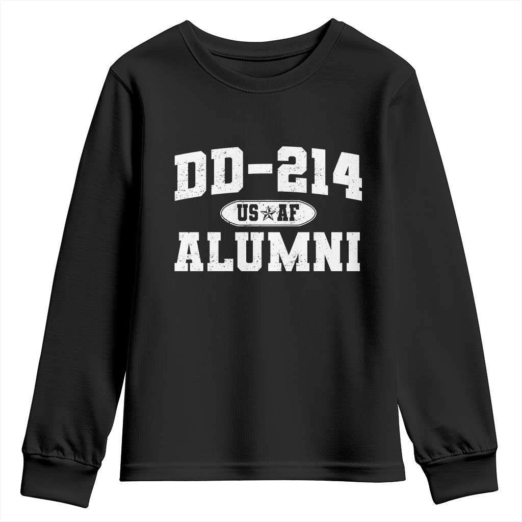 DD-214 US Air Force Alumni Youth Sweatshirt US Military Veteran Retired - Wonder Print Shop