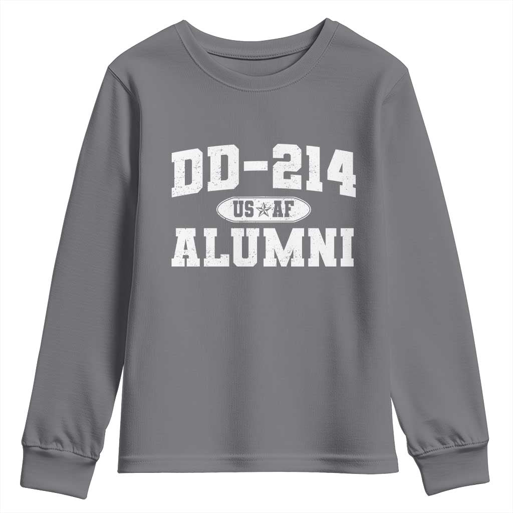 DD-214 US Air Force Alumni Youth Sweatshirt US Military Veteran Retired - Wonder Print Shop