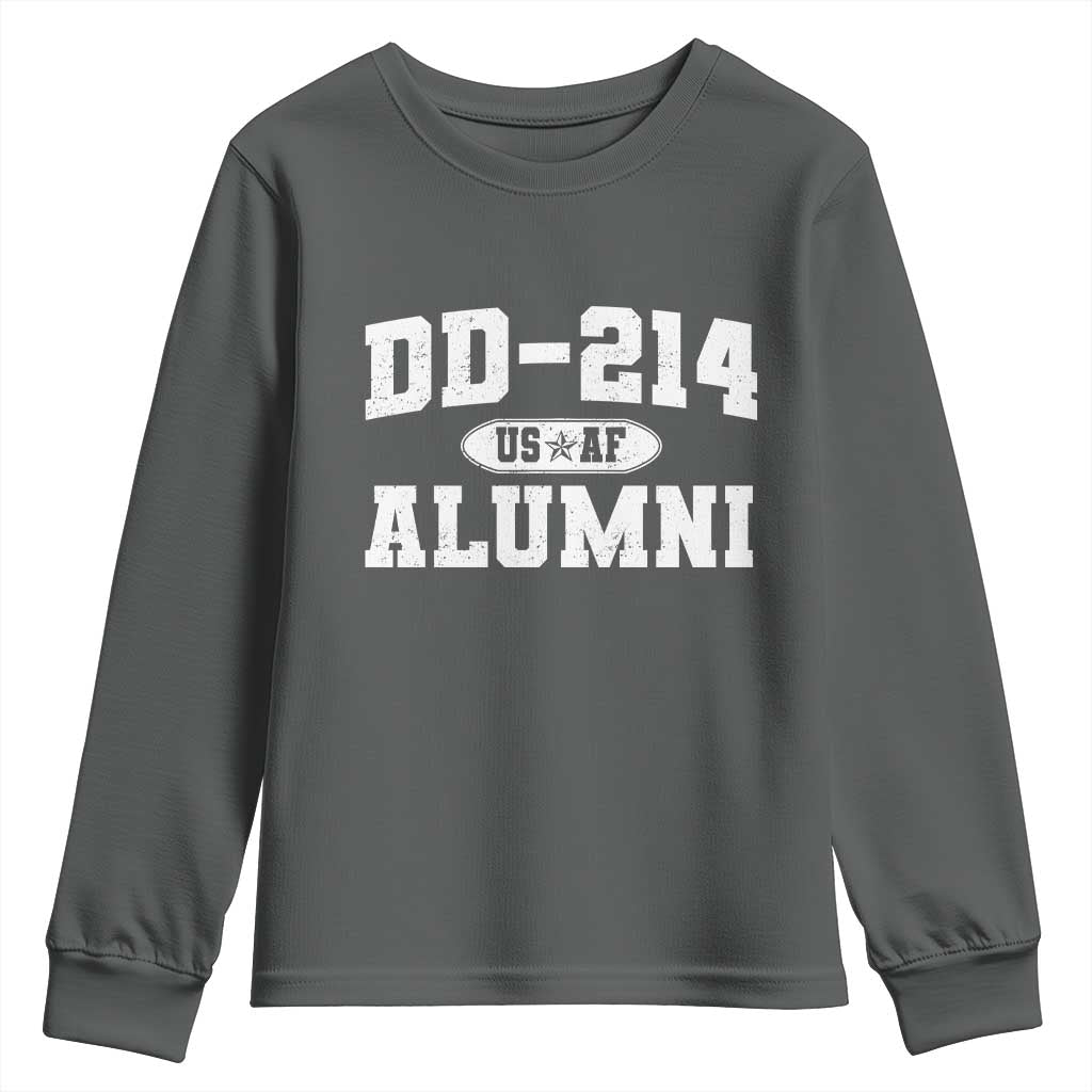 DD-214 US Air Force Alumni Youth Sweatshirt US Military Veteran Retired - Wonder Print Shop
