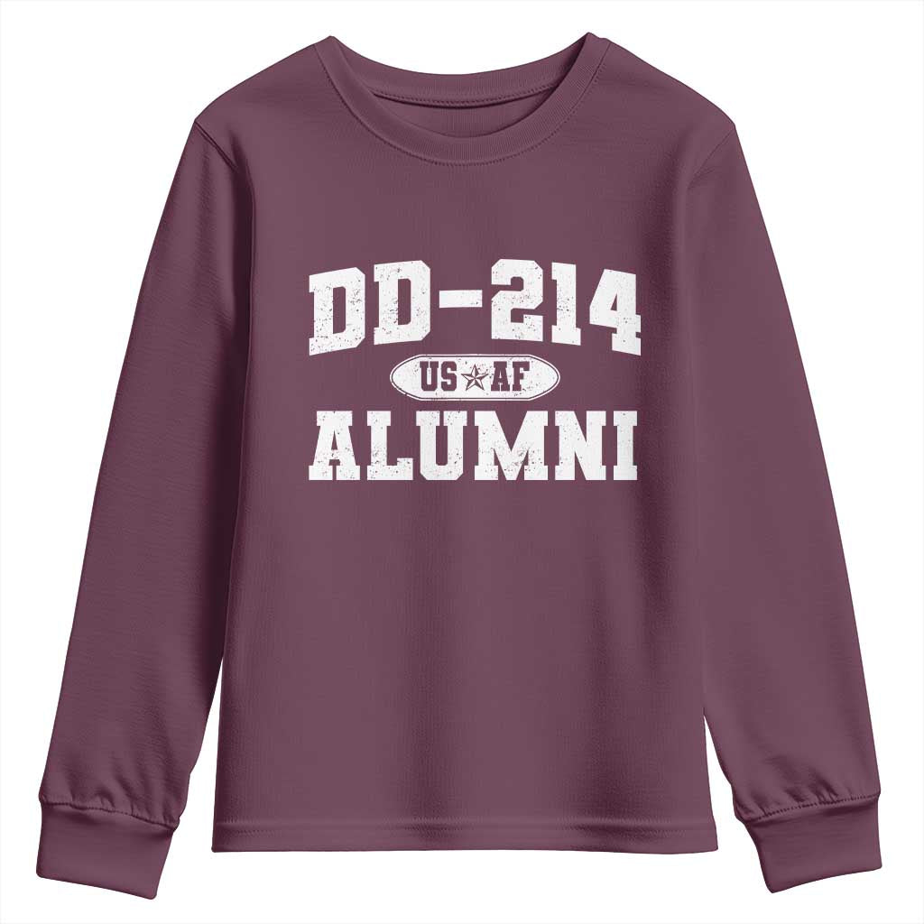 DD-214 US Air Force Alumni Youth Sweatshirt US Military Veteran Retired - Wonder Print Shop