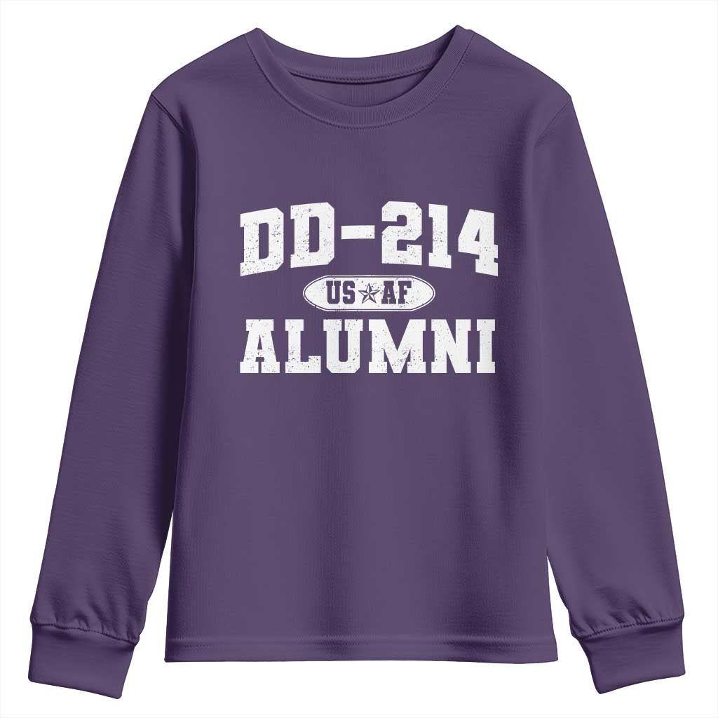 DD-214 US Air Force Alumni Youth Sweatshirt US Military Veteran Retired - Wonder Print Shop