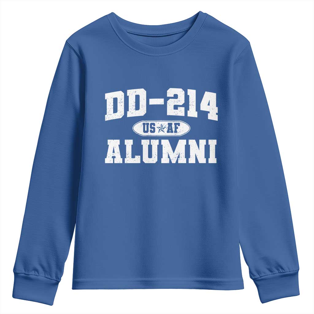 DD-214 US Air Force Alumni Youth Sweatshirt US Military Veteran Retired - Wonder Print Shop
