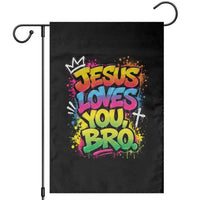 Jesus Loves You Bro Christian Believer Faith Garden Flag Dripping Graffiti Rap God Religious Graphic