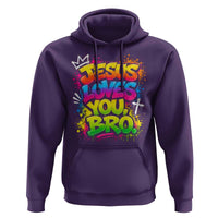 Jesus Loves You Bro Christian Believer Faith Hoodie Dripping Graffiti Rap God Religious Graphic