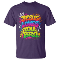 Jesus Loves You Bro Christian Believer Faith T Shirt Dripping Graffiti Rap God Religious Graphic