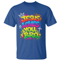 Jesus Loves You Bro Christian Believer Faith T Shirt Dripping Graffiti Rap God Religious Graphic