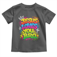 Jesus Loves You Bro Christian Believer Faith Toddler T Shirt Dripping Graffiti Rap God Religious Graphic