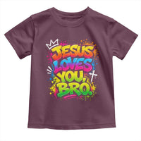 Jesus Loves You Bro Christian Believer Faith Toddler T Shirt Dripping Graffiti Rap God Religious Graphic