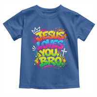 Jesus Loves You Bro Christian Believer Faith Toddler T Shirt Dripping Graffiti Rap God Religious Graphic