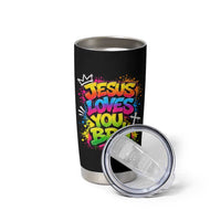 Jesus Loves You Bro Christian Believer Faith Tumbler Cup Dripping Graffiti Rap God Religious Graphic