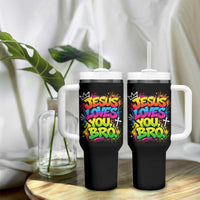 Jesus Loves You Bro Christian Believer Faith Tumbler With Handle Dripping Graffiti Rap God Religious Graphic
