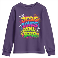 Jesus Loves You Bro Christian Believer Faith Youth Sweatshirt Dripping Graffiti Rap God Religious Graphic
