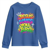 Jesus Loves You Bro Christian Believer Faith Youth Sweatshirt Dripping Graffiti Rap God Religious Graphic