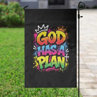 God Has A Plan Garden Flag Graffiti Rap Christian Faith Graphic