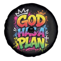 God Has A Plan Spare Tire Cover Graffiti Rap Christian Faith Graphic