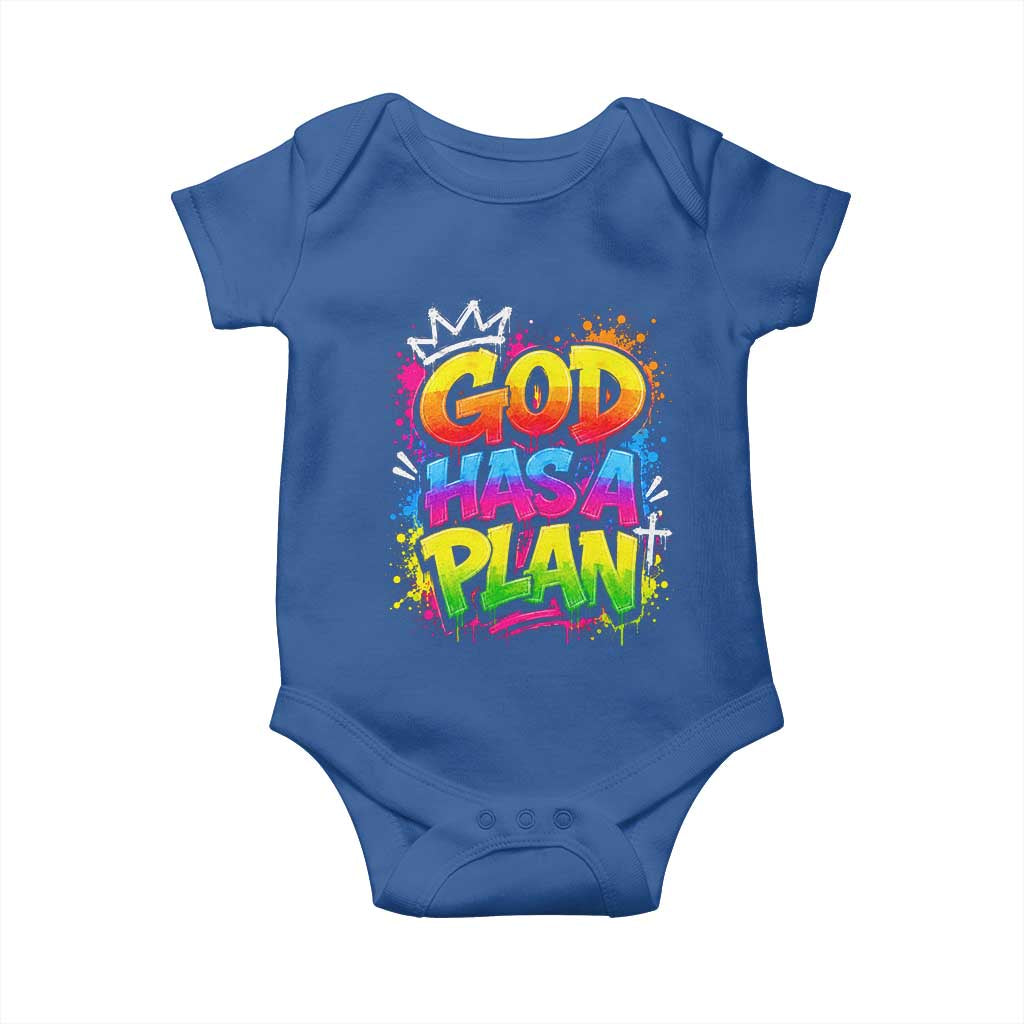God Has A Plan Baby Onesie Graffiti Rap Christian Faith Graphic