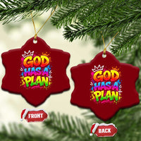 God Has A Plan Ceramic Ornament Graffiti Rap Christian Faith Graphic