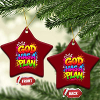God Has A Plan Ceramic Ornament Graffiti Rap Christian Faith Graphic