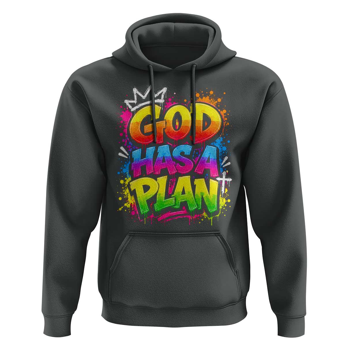God Has A Plan Hoodie Graffiti Rap Christian Faith Graphic