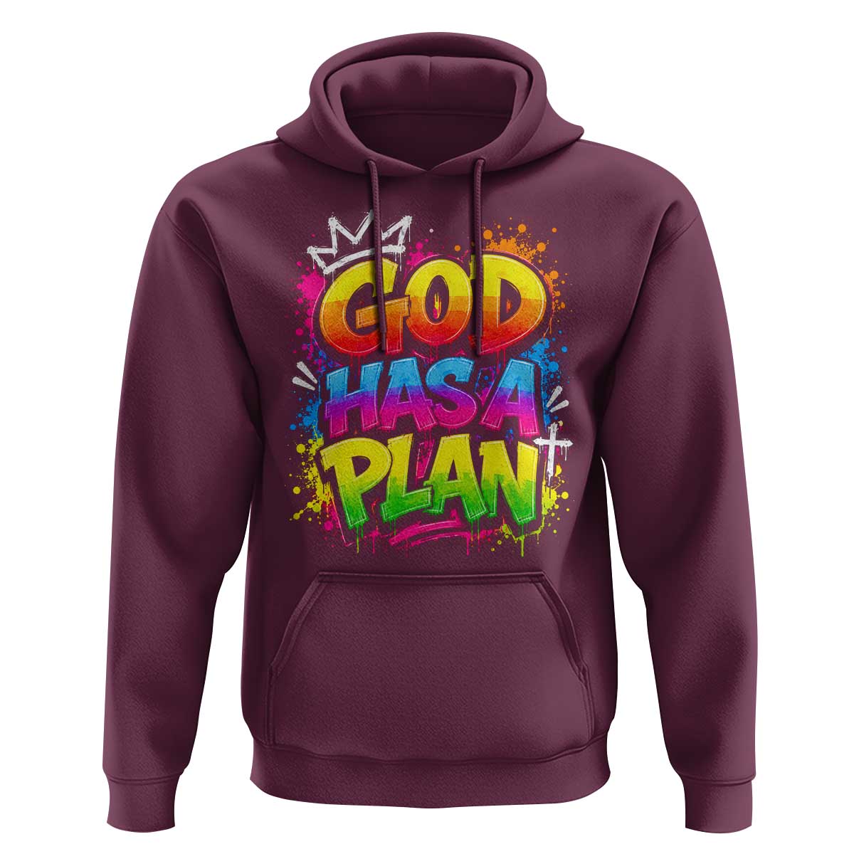 God Has A Plan Hoodie Graffiti Rap Christian Faith Graphic