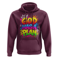 God Has A Plan Hoodie Graffiti Rap Christian Faith Graphic