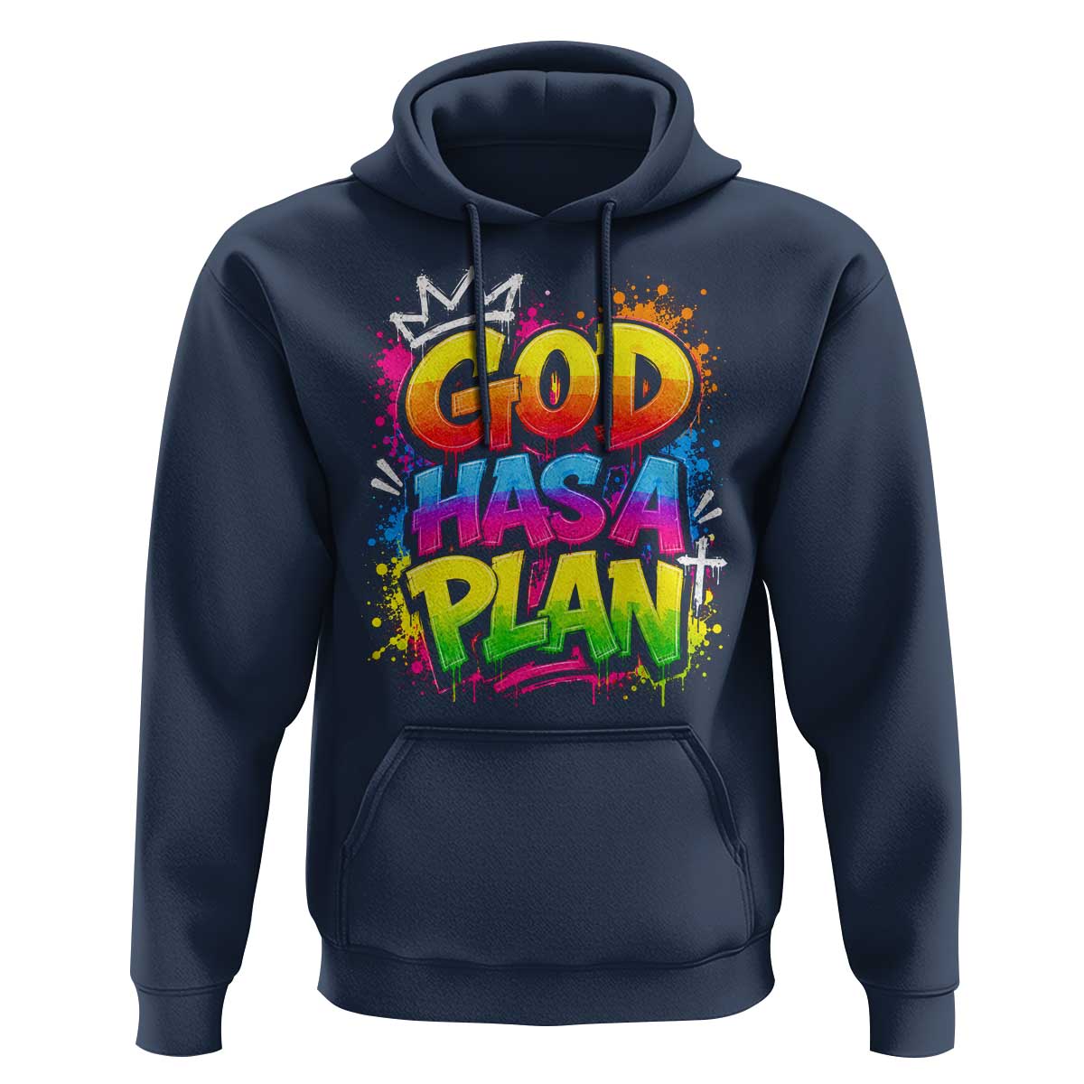 God Has A Plan Hoodie Graffiti Rap Christian Faith Graphic