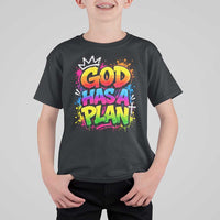 God Has A Plan T Shirt For Kid Graffiti Rap Christian Faith Graphic