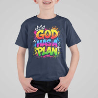 God Has A Plan T Shirt For Kid Graffiti Rap Christian Faith Graphic