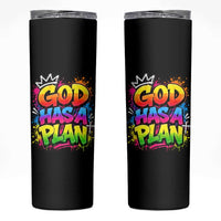 God Has A Plan Skinny Tumbler Graffiti Rap Christian Faith Graphic