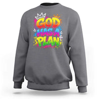 God Has A Plan Sweatshirt Graffiti Rap Christian Faith Graphic