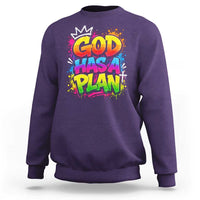 God Has A Plan Sweatshirt Graffiti Rap Christian Faith Graphic