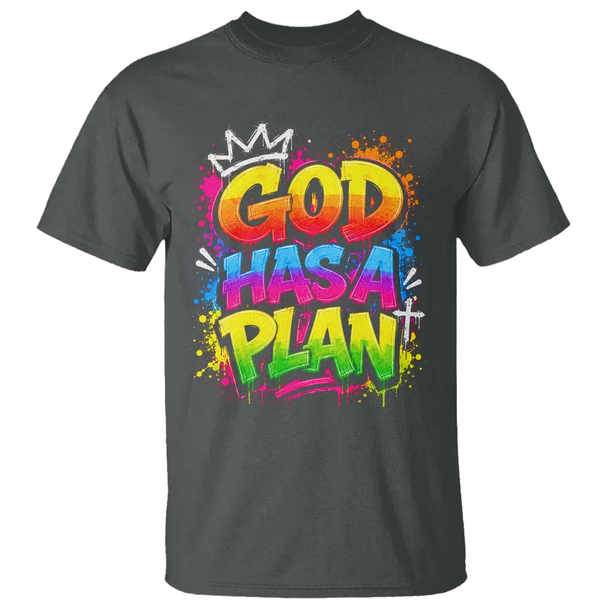 God Has A Plan T Shirt Graffiti Rap Christian Faith Graphic