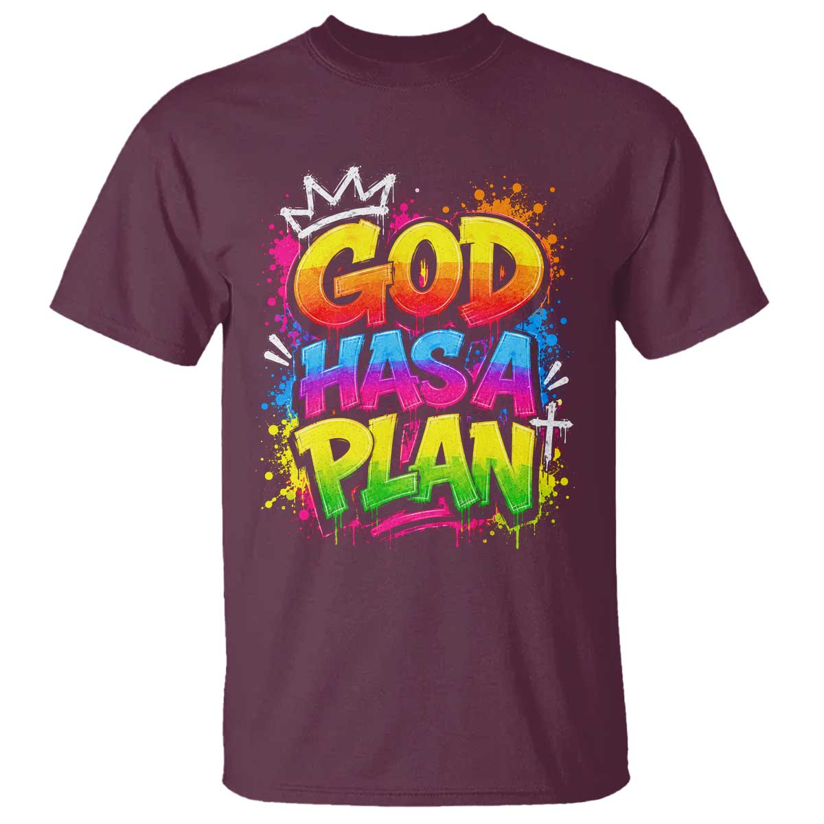 God Has A Plan T Shirt Graffiti Rap Christian Faith Graphic