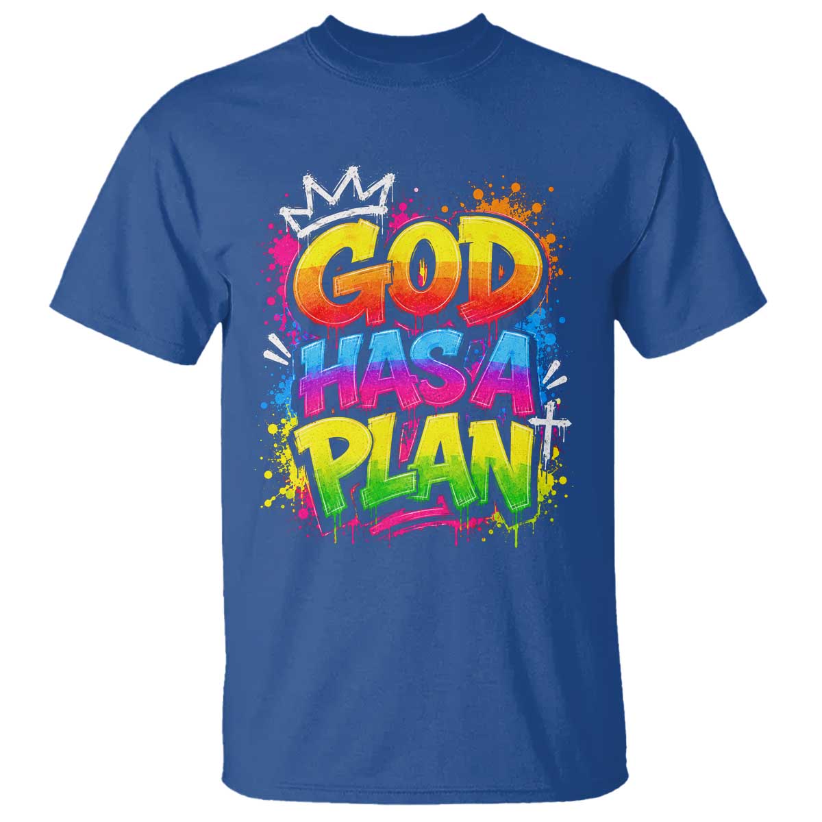 God Has A Plan T Shirt Graffiti Rap Christian Faith Graphic