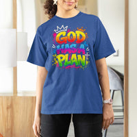 God Has A Plan T Shirt For Women Graffiti Rap Christian Faith Graphic