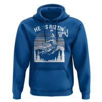 Funny Jesus Basketball Hoodie He Is Rizzin Retro Y2K Playing Basketball
