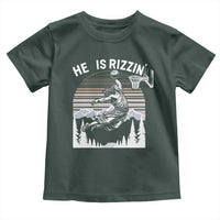 Funny Jesus Basketball Toddler T Shirt He Is Rizzin Retro Y2K Playing Basketball