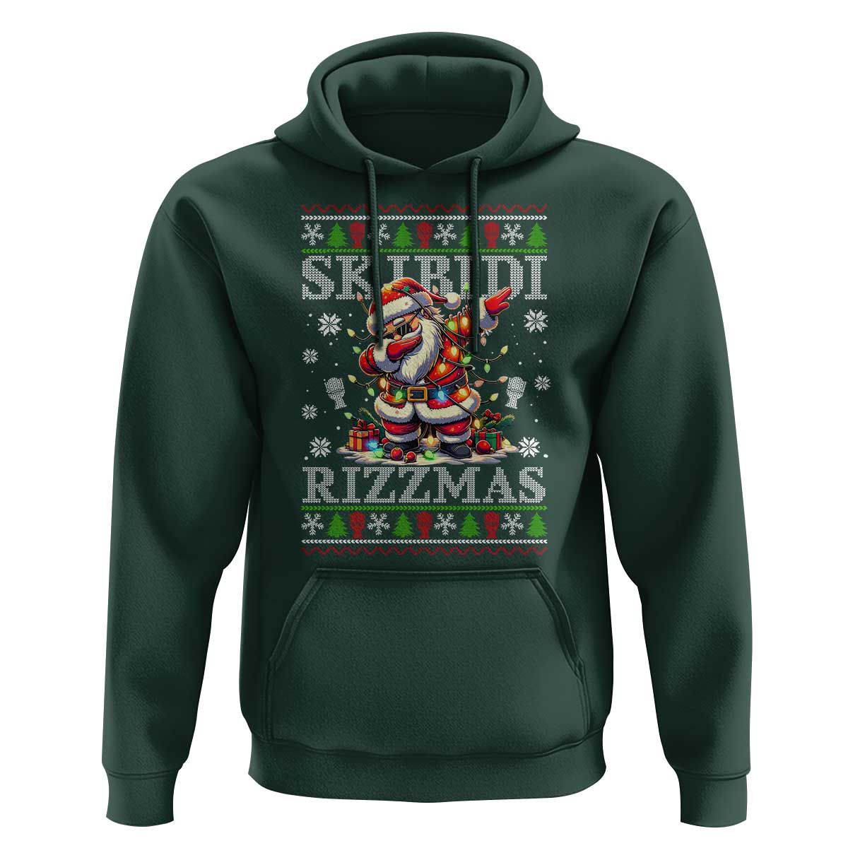 Skibidi Rizzmas Christmas Hoodie Rizz Santa Claus Funny Xmas Gen Alpha