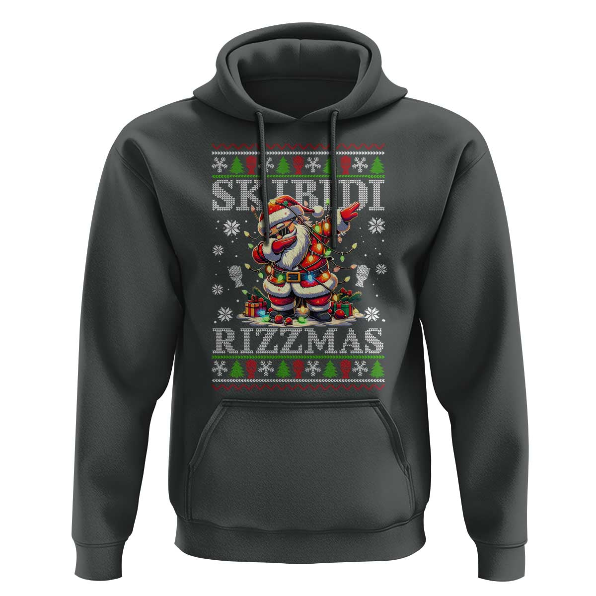 Skibidi Rizzmas Christmas Hoodie Rizz Santa Claus Funny Xmas Gen Alpha
