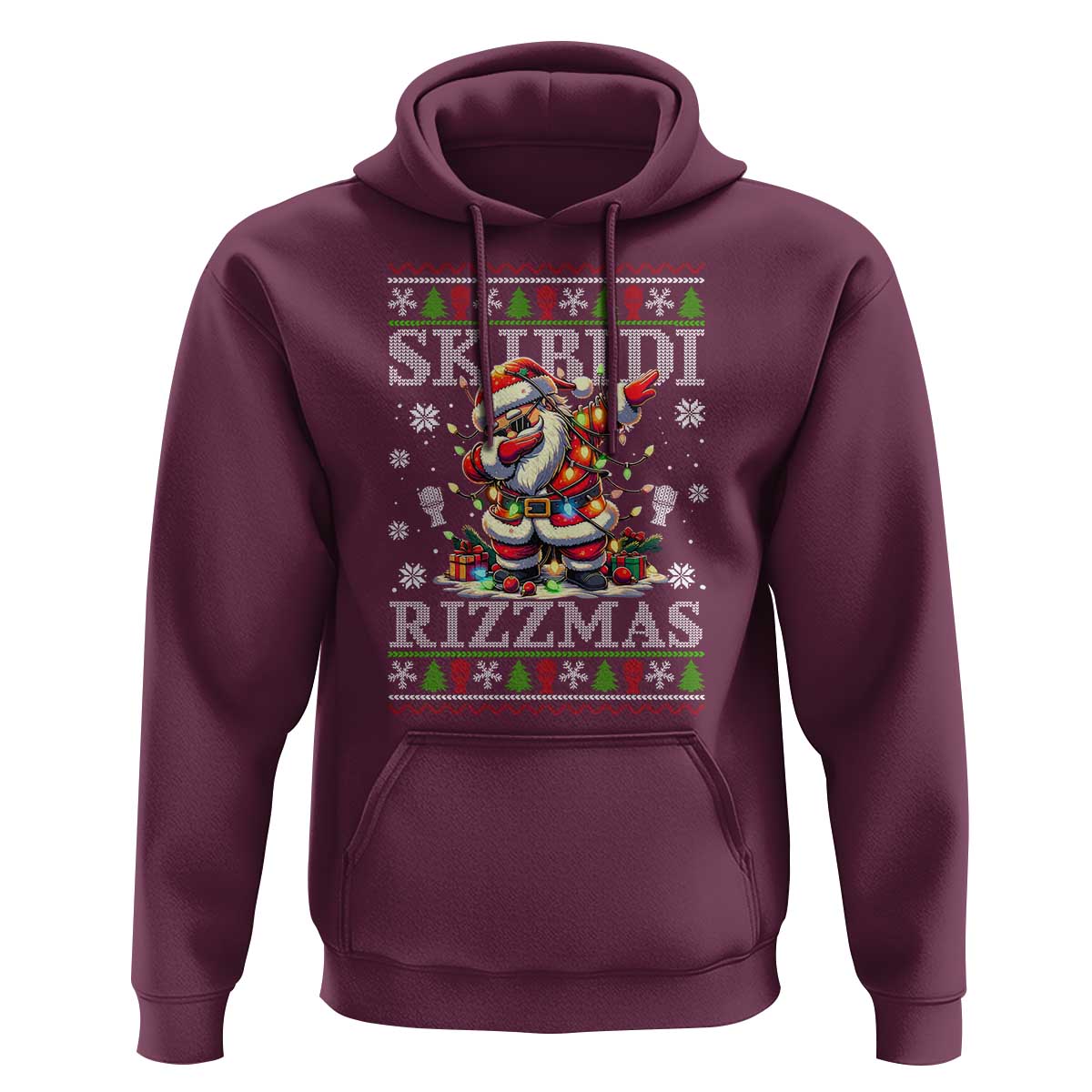 Skibidi Rizzmas Christmas Hoodie Rizz Santa Claus Funny Xmas Gen Alpha