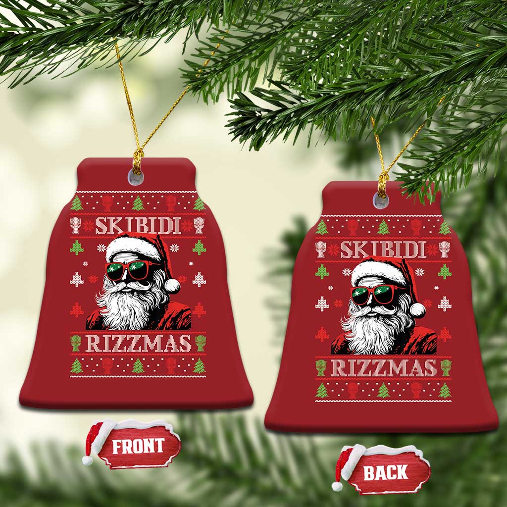 Skibidi Rizzmas Xmas Christmas Ornament Rizz Santa Claus Funny Christmas Gen Alpha - Wonder Print Shop