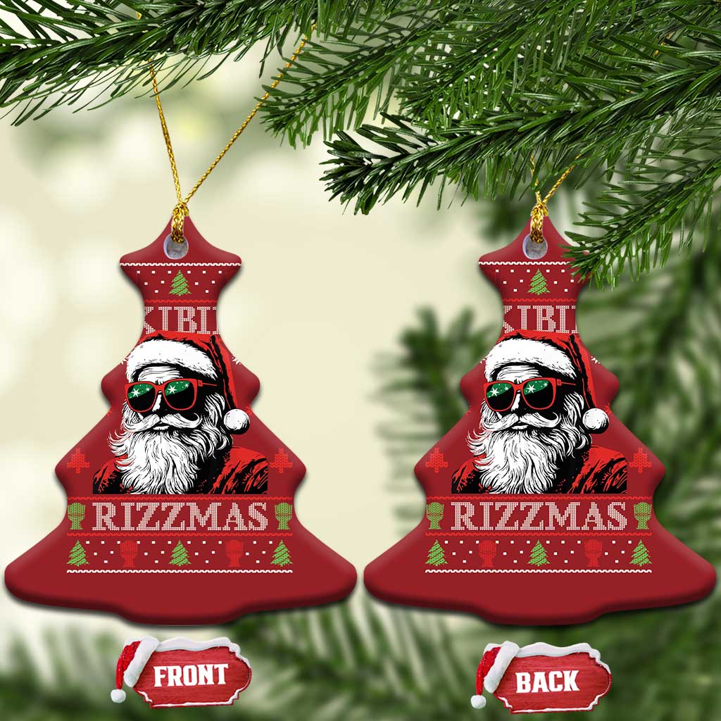 Skibidi Rizzmas Xmas Christmas Ornament Rizz Santa Claus Funny Christmas Gen Alpha - Wonder Print Shop