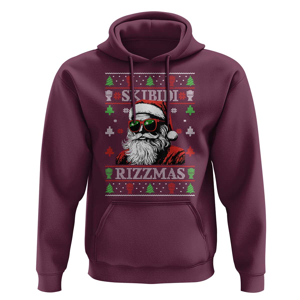 Skibidi Rizzmas Christmas Hoodie Rizz Santa Claus Funny Xmas Gen Alpha Ugly Christmas