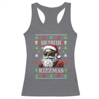 Skibidi Rizzmas Christmas Racerback Tank Top Rizz Santa Claus Funny Xmas Gen Alpha Ugly Christmas