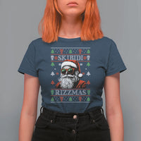 Skibidi Rizzmas Christmas T Shirt For Women Rizz Santa Claus Funny Xmas Gen Alpha Ugly Christmas - Wonder Print Shop