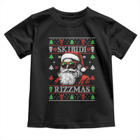 Skibidi Rizzmas Christmas Toddler T Shirt Rizz Santa Claus Funny Xmas Gen Alpha Ugly Christmas